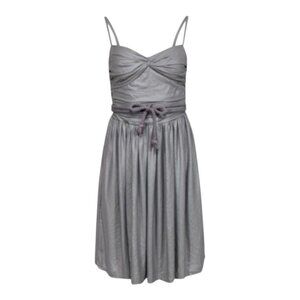 Nanushka Sleevelss Smocked Back Rope Belt Dress in Taupe Feminine Women's Small